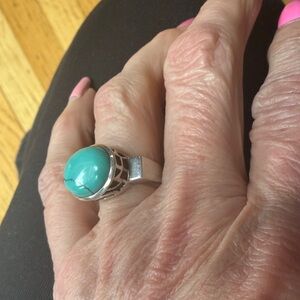 Silpada Turquoise and Silver Statement Ring